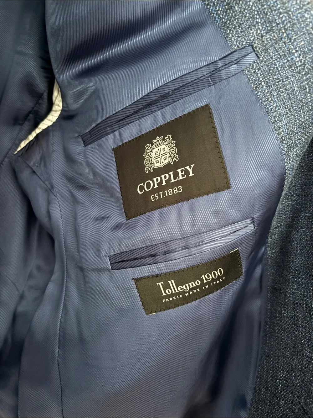Classic Navy Textured Sport Coat - Brand: